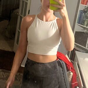 Athleta Intention Crop A-C Cup, White Size Small